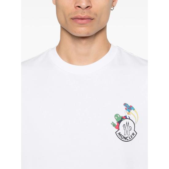 26SS 몽클레어 반팔 티셔츠 89AUG 8C000 65 00A WHITE - MONCLER