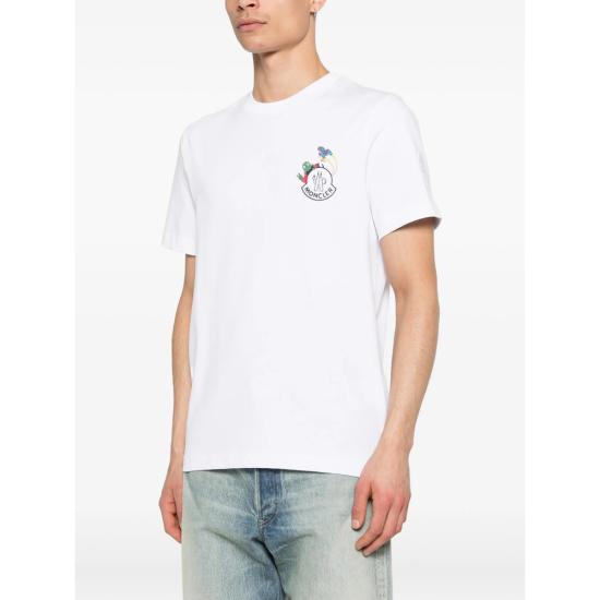 26SS 몽클레어 반팔 티셔츠 89AUG 8C000 65 00A WHITE - MONCLER