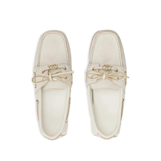 26SS 구찌 보트 슈 854817 AAFZ4 9000 WHITE - GUCCI