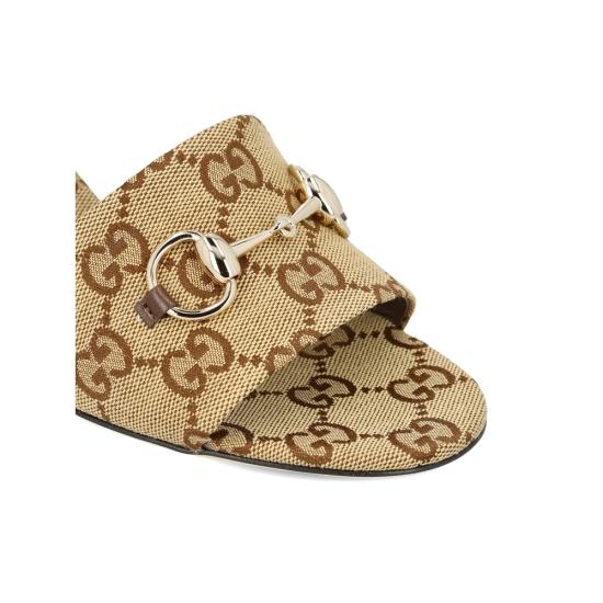 26SS 구찌 홀스빗 슬라이드 샌들 854882 9SF10 2544 NEUTRALS BROWN - GUCCI