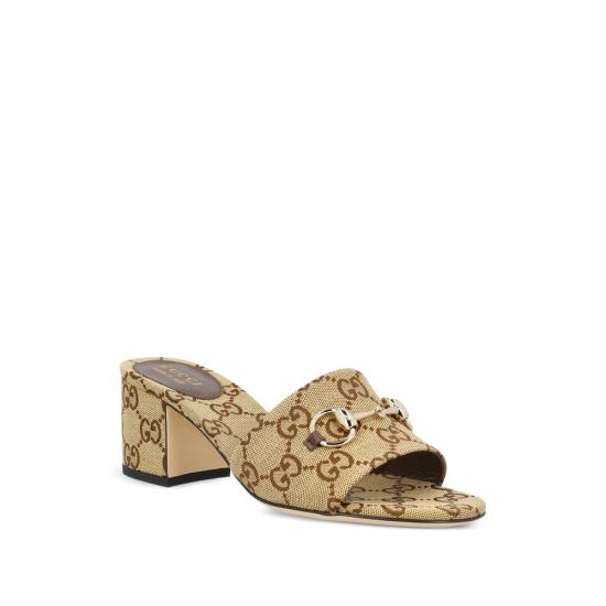 26SS 구찌 홀스빗 슬라이드 샌들 854882 9SF10 2544 NEUTRALS BROWN - GUCCI