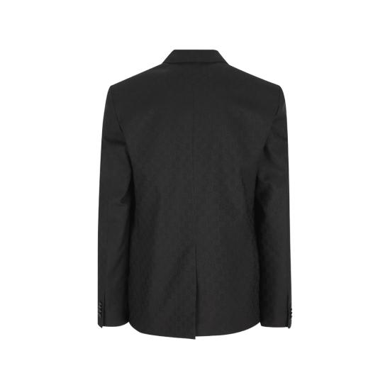 26SS 구찌 싱글 브레스트 GG 울 재킷 864110 ZAUP1 1000 BLACK - GUCCI