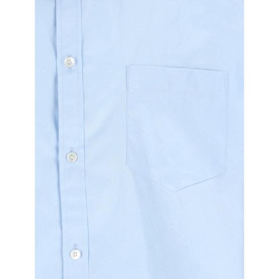 26SS 구찌 GG 코튼 포플린 셔츠 860785 ZAUO8 4774 BLUE - GUCCI