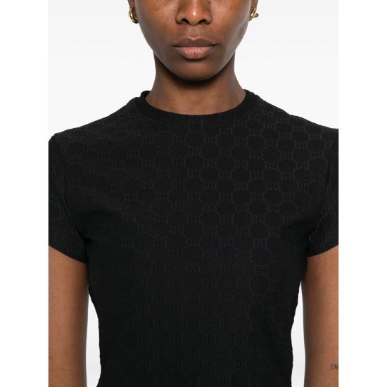 26SS 구찌 GG 저지 자카드 티셔츠 865175 XUAO2 1000 BLACK - GUCCI