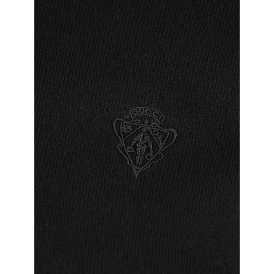 26SS 구찌 자수 울 니트 터틀넥 860442 XKFG7 1043 BLACK - GUCCI