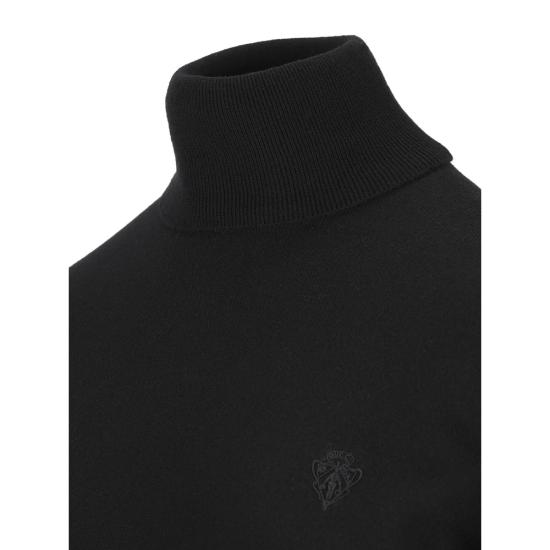 26SS 구찌 자수 울 니트 터틀넥 860442 XKFG7 1043 BLACK - GUCCI