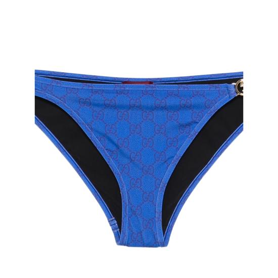 26SS 구찌 프린티드 GG 스트레치 저지 비키니 688999 XHAK3 4610 BLUE - GUCCI