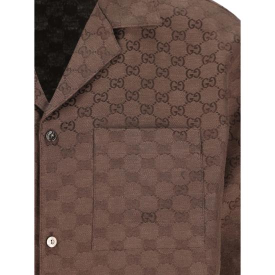 26SS 구찌 반팔 셔츠 794907 ZAM7G 2063 BROWN - GUCCI