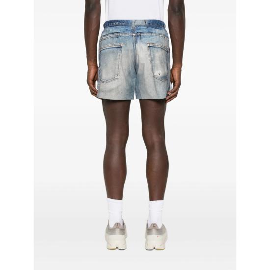 26SS 새티스파이 디지털 데님 피스쉘 5인치 언라인드 쇼츠 12008 60G00 DIDEN BLUE - SATISFY