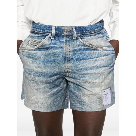 26SS 새티스파이 디지털 데님 피스쉘 5인치 언라인드 쇼츠 12008 60G00 DIDEN BLUE - SATISFY