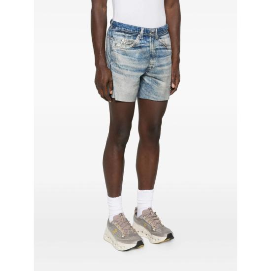 26SS 새티스파이 디지털 데님 피스쉘 5인치 언라인드 쇼츠 12008 60G00 DIDEN BLUE - SATISFY