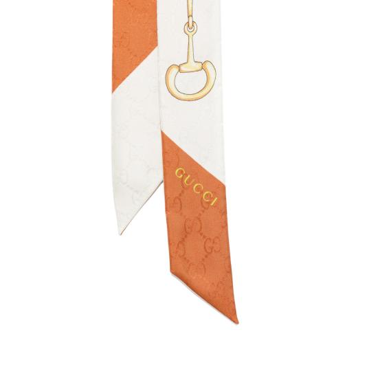 26SS 구찌 머플러/스카프 853203 3G009 9174 ORANGE WHITE - GUCCI