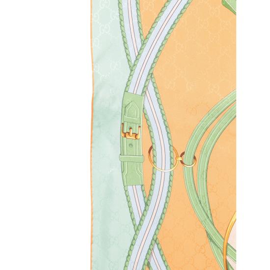 26SS 구찌 머플러/스카프 767130 3G009 3976 GREEN ORANGE - GUCCI