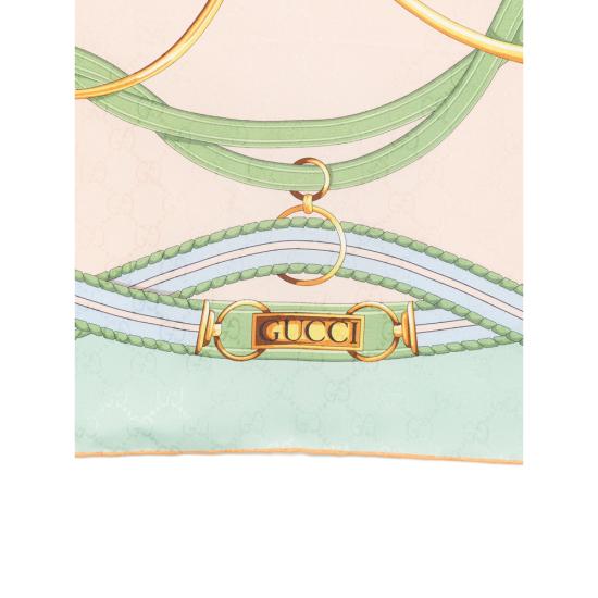 26SS 구찌 머플러/스카프 767130 3G009 3976 GREEN ORANGE - GUCCI