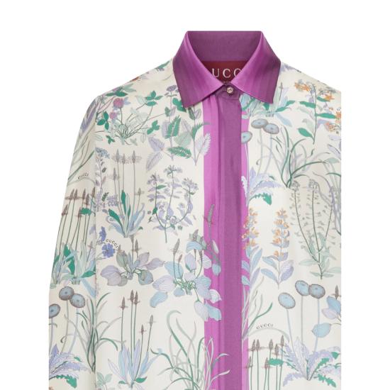 26SS 구찌 프린트 실크 트윌 셔츠 856092 ZAUK7 9224 WHITE - GUCCI