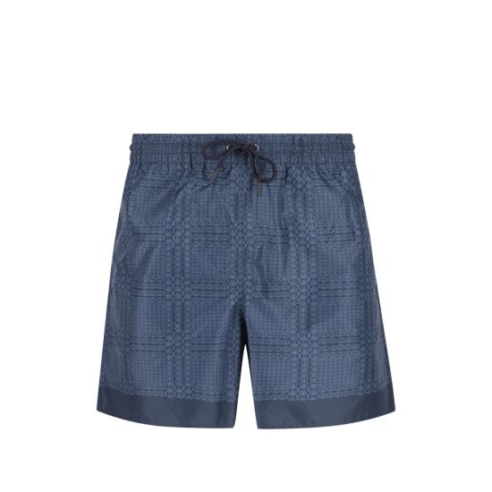 26SS 구찌 프린트 테크니컬 포플린 스위밍 쇼츠 856212 XHALB 4119 BLUE
