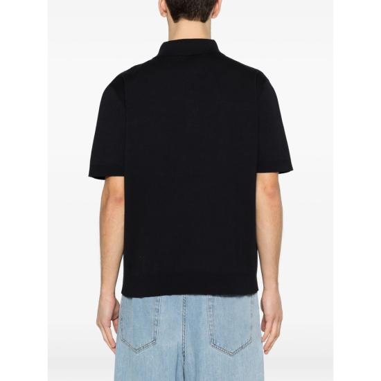 26SS 구찌 자수 실크 코튼 폴로 셔츠 853378 XKFDL 4255 BLUE - GUCCI