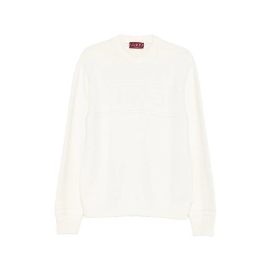 26SS 구찌 인타르시아 니트 코튼 울 스웨터 851724 XKFBC 9000 NEUTRALS