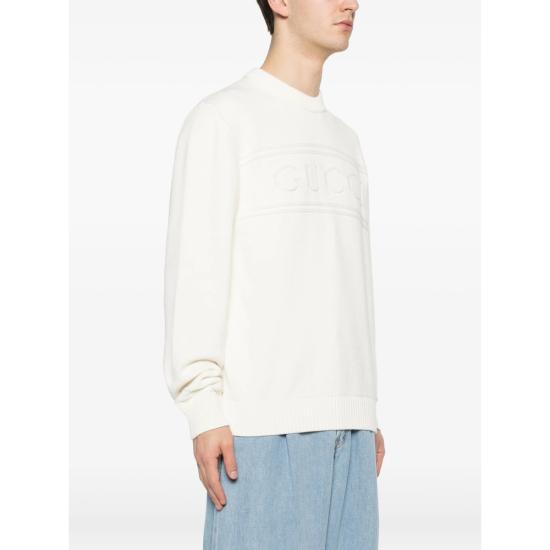 26SS 구찌 인타르시아 니트 코튼 울 스웨터 851724 XKFBC 9000 NEUTRALS - GUCCI