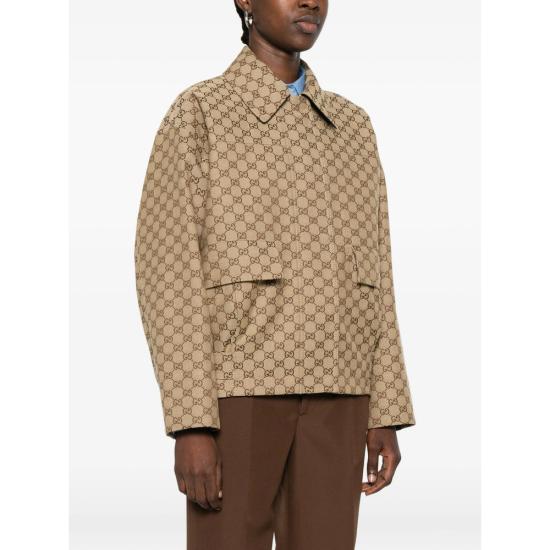 26SS 구찌 GG 캔버스 봄버 재킷 842660 ZAF4S 2580 NEUTRALS BROWN - GUCCI
