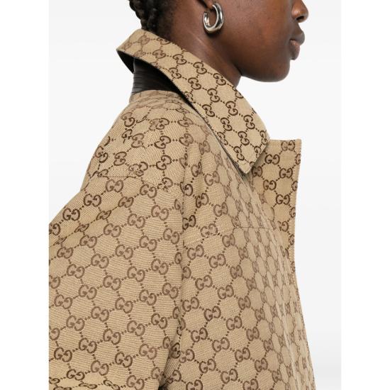 26SS 구찌 GG 캔버스 봄버 재킷 842660 ZAF4S 2580 NEUTRALS BROWN - GUCCI