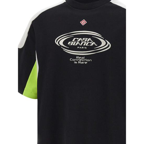 26SS 카사블랑카 반팔 티셔츠 SS26 JTS 066 01 BKGRL BLACK GREEN - CASABLANCA