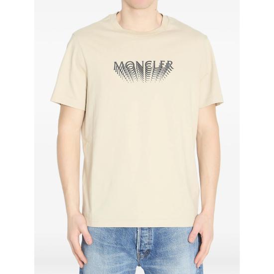 26SS 몽클레어 반팔 티셔츠 89AYW 8C000 22 216 NEUTRALS