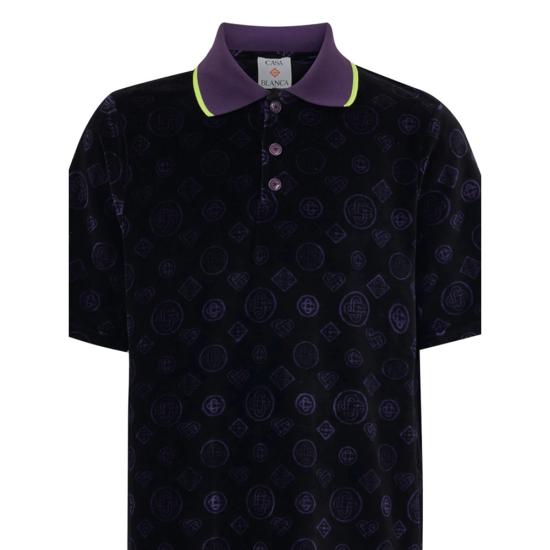 26SS 카사블랑카 폴로 티셔츠 SS26 JTP 496 01 BLKPU BLACK - CASABLANCA