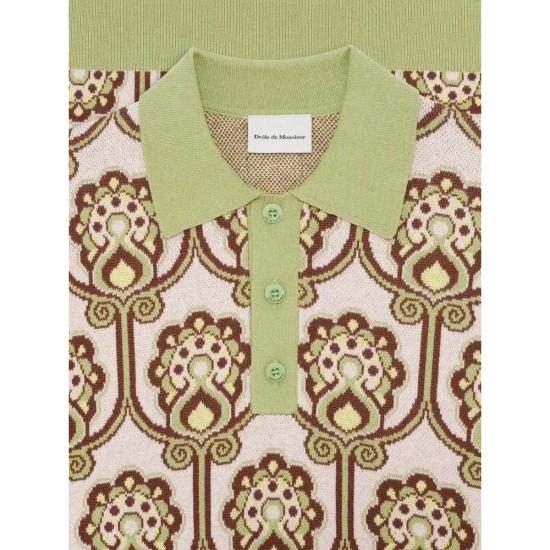 26SS 드롤드무슈 폴로 티셔츠 J PO196 CO147 LIPIN NEUTRALS BROWN - DROLE DE MONSIEUR