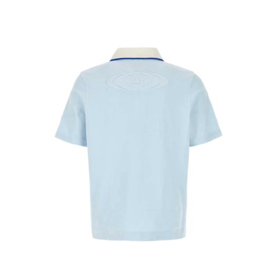 26SS 카사블랑카 폴로 티셔츠 SP26 JTP 447 01 PABLU BLUE - CASABLANCA