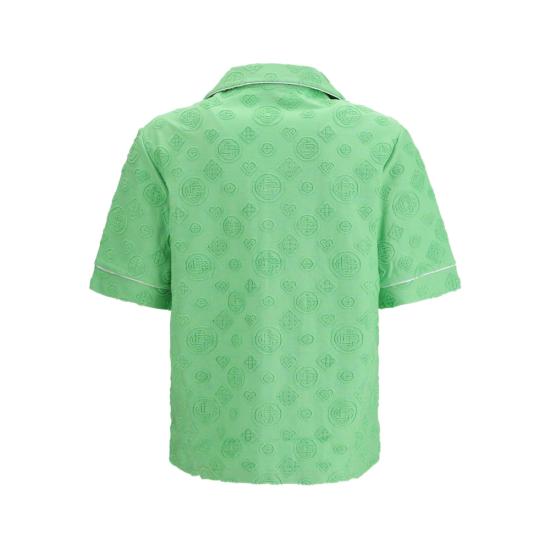 26SS 카사블랑카 반팔 셔츠 SP26 SH 085 01 GREEN - CASABLANCA