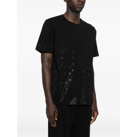 26SS 카사블랑카 반팔 티셔츠 SP26 JTS 001 10 CRYMO BLACK - CASABLANCA