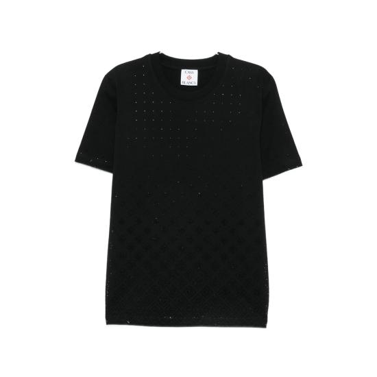 26SS 카사블랑카 반팔 티셔츠 SP26 JTS 001 10 CRYMO BLACK