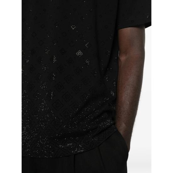 26SS 카사블랑카 반팔 티셔츠 SP26 JTS 001 10 CRYMO BLACK - CASABLANCA