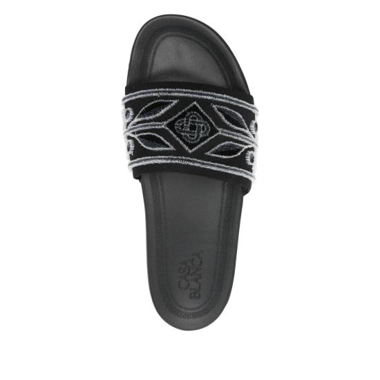 26SS 카사블랑카 뮬/슬리퍼 SP26 FW 084 01 BLACK - CASABLANCA