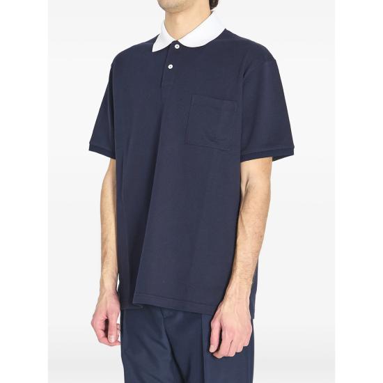 26SS 구찌 스트레치 코튼 피케 폴로 셔츠 854632 XJHOG 4002 BLUE - GUCCI