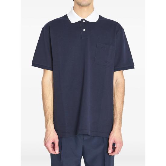 26SS 구찌 스트레치 코튼 피케 폴로 셔츠 854632 XJHOG 4002 BLUE