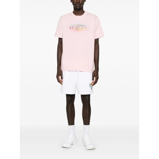 26SS 카사블랑카 반팔 티셔츠 SP26 JTS 001 03 GLASS PINK - CASABLANCA