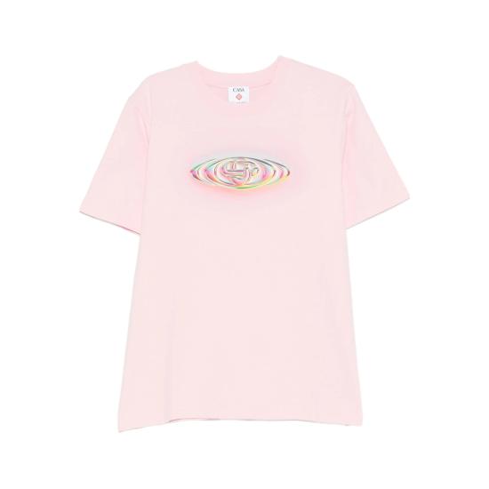 26SS 카사블랑카 반팔 티셔츠 SP26 JTS 001 03 GLASS PINK