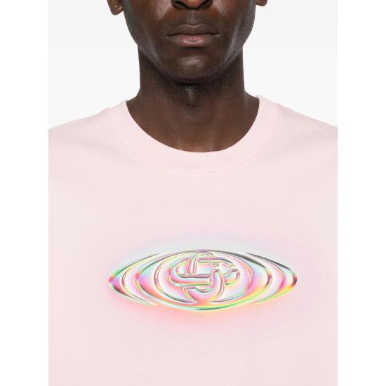 26SS 카사블랑카 반팔 티셔츠 SP26 JTS 001 03 GLASS PINK - CASABLANCA