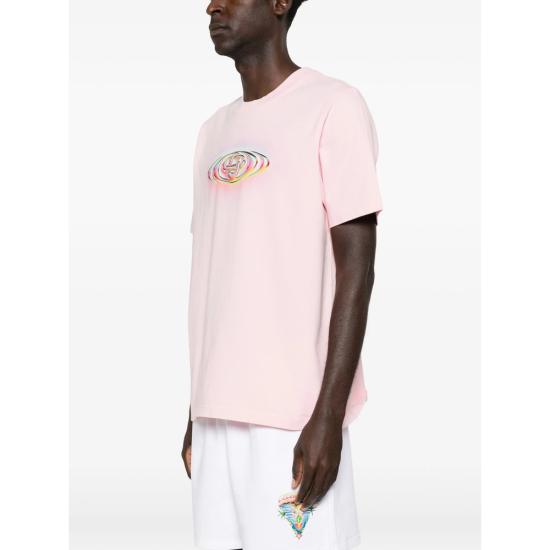 26SS 카사블랑카 반팔 티셔츠 SP26 JTS 001 03 GLASS PINK - CASABLANCA