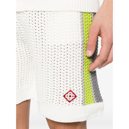 26SS 카사블랑카 숏팬츠 SP26 KW 1208 01 WHITE - CASABLANCA