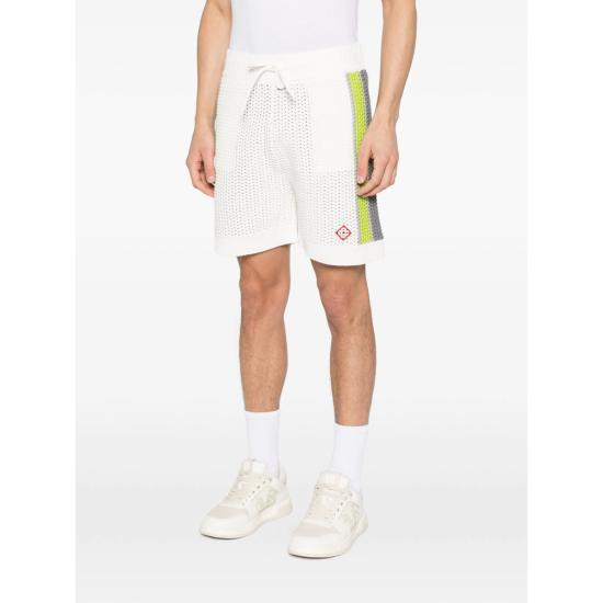26SS 카사블랑카 숏팬츠 SP26 KW 1208 01 WHITE - CASABLANCA
