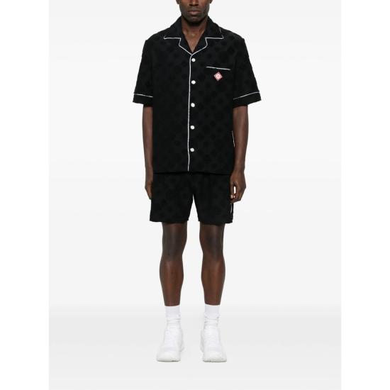 26SS 카사블랑카 숏팬츠 SP26 JTR 271 02 BLACK - CASABLANCA