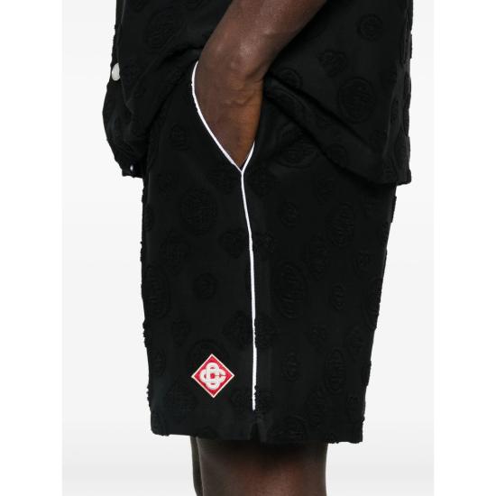 26SS 카사블랑카 숏팬츠 SP26 JTR 271 02 BLACK - CASABLANCA