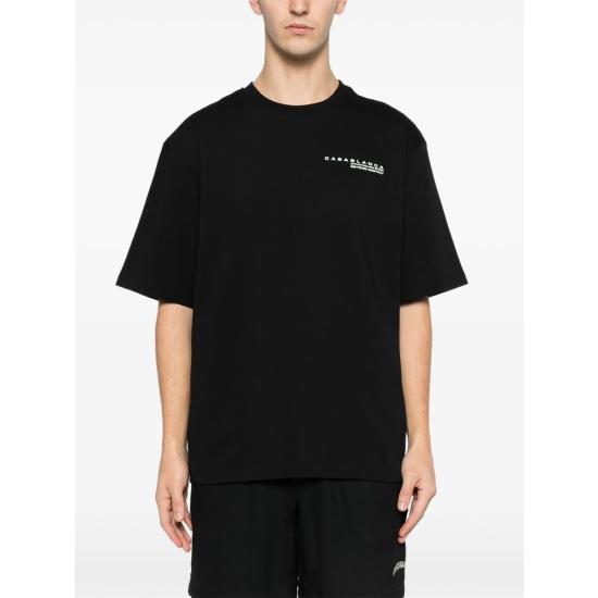 26SS 카사블랑카 반팔 티셔츠 SP26 JTS 044 06 GLIOR BLACK - CASABLANCA