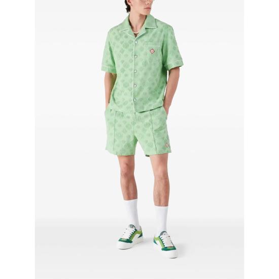 26SS 카사블랑카 숏팬츠 SP26 JTR 271 01 GREEN - CASABLANCA