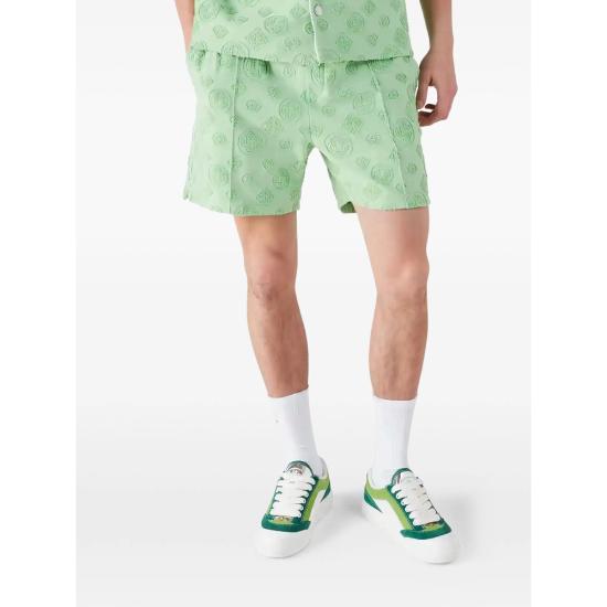 26SS 카사블랑카 숏팬츠 SP26 JTR 271 01 GREEN - CASABLANCA