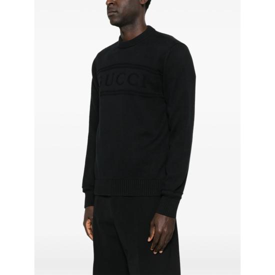 26SS 구찌 인타르시아 니트 코튼 울 스웨터 851724 XKFBC 1000 BLACK - GUCCI