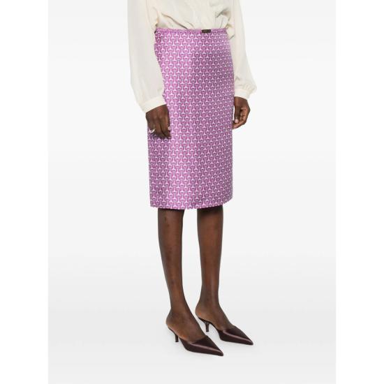 26SS 구찌 스커트 853416 ZAUOO 5794 PURPLE WHITE - GUCCI